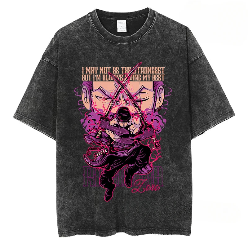 Men’s and Women’s Zoro Y2K Harajuku High Street Anime T-Shirts