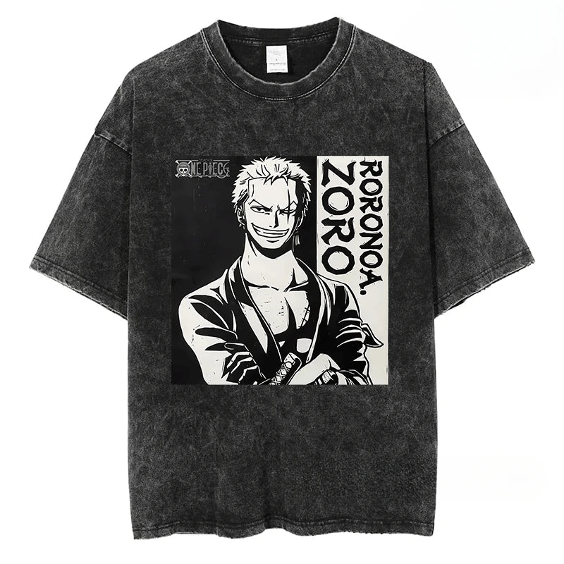 Men’s and Women’s Zoro Y2K Harajuku High Street Anime T-Shirts - Image 10