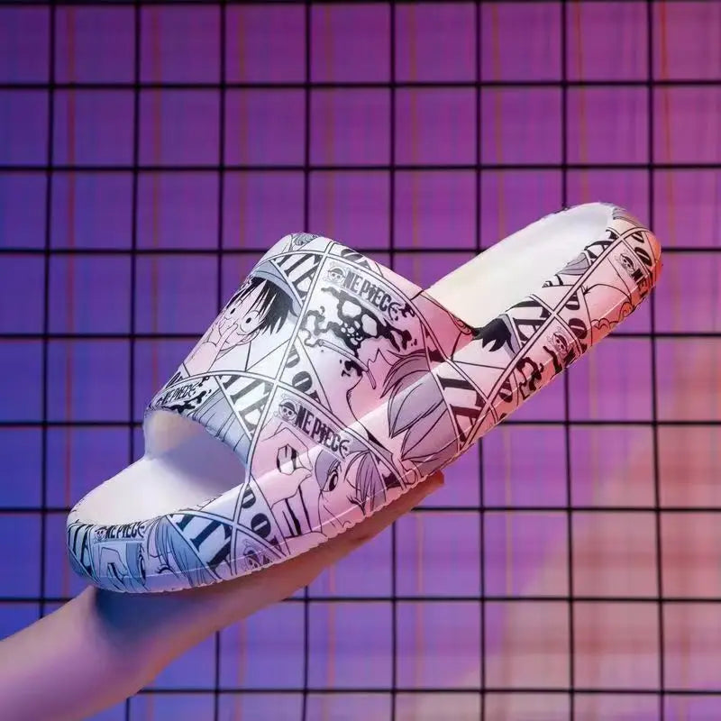 Luffy One Piece Cartoon Animation Thick-Soled Slippers - Image 4