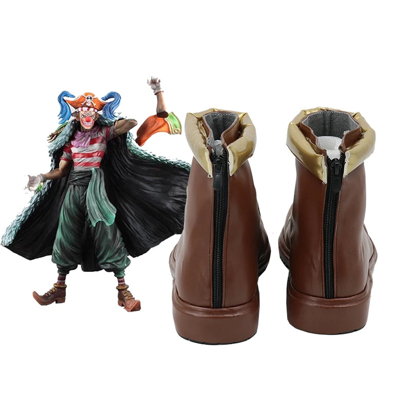 Anime One Piece Clown Buggy Cosplay Boots - Image 2