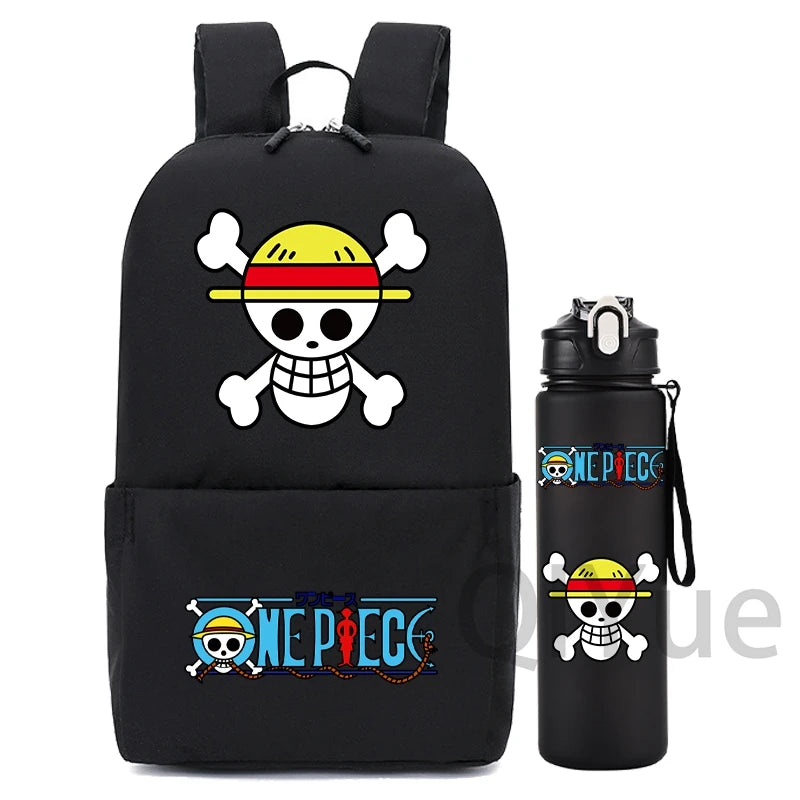 2Pcs/Set One Piece Backpack with 750ml Water Bottle - Image 13