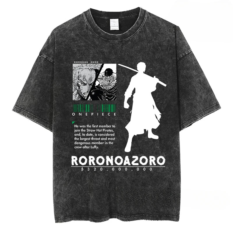 Men’s and Women’s Zoro Y2K Harajuku High Street Anime T-Shirts - Image 9