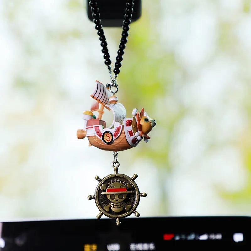 Going Merry & Thousand Sunny Grand Pirate Ship Car Pendant