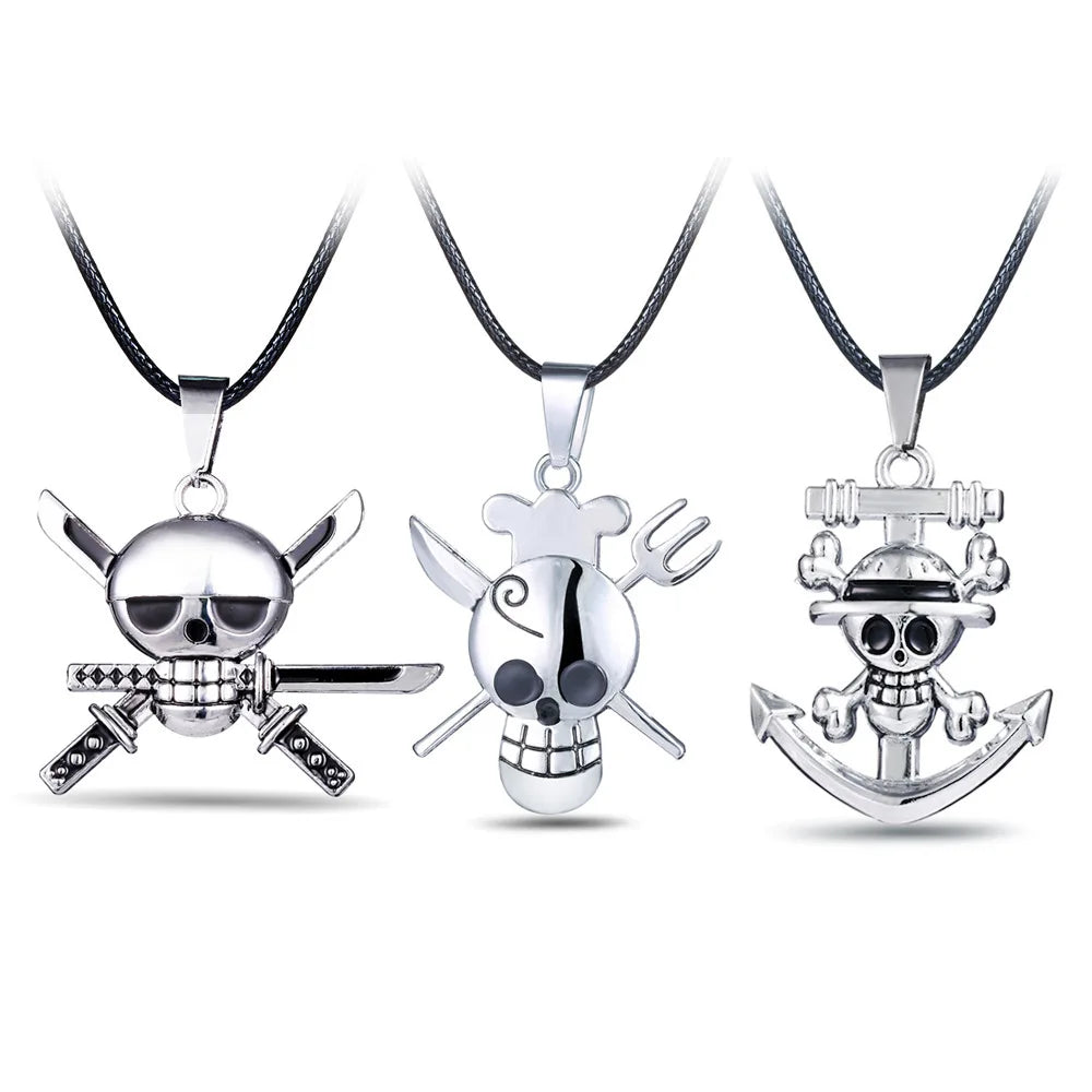 Anime One Piece Skull Logo Necklace