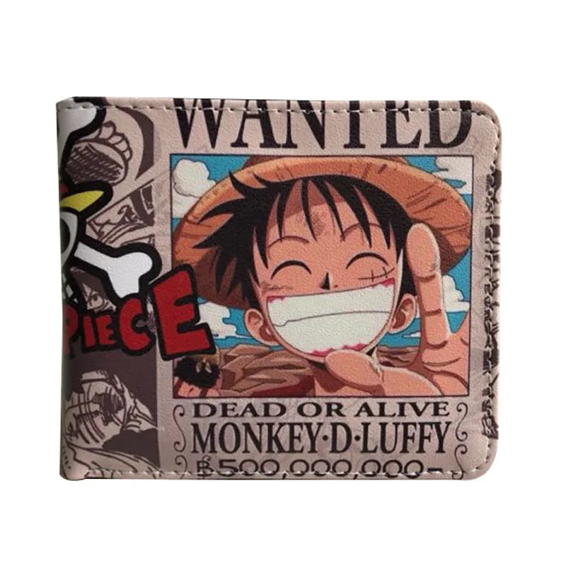 One Piece Anime Figure Foldable PU Coin Purse
