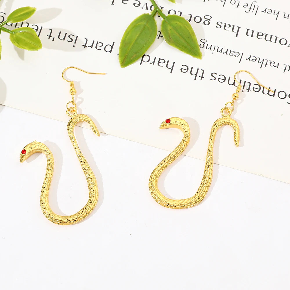 Cartoon Snake Pendant Earrings - Image 5
