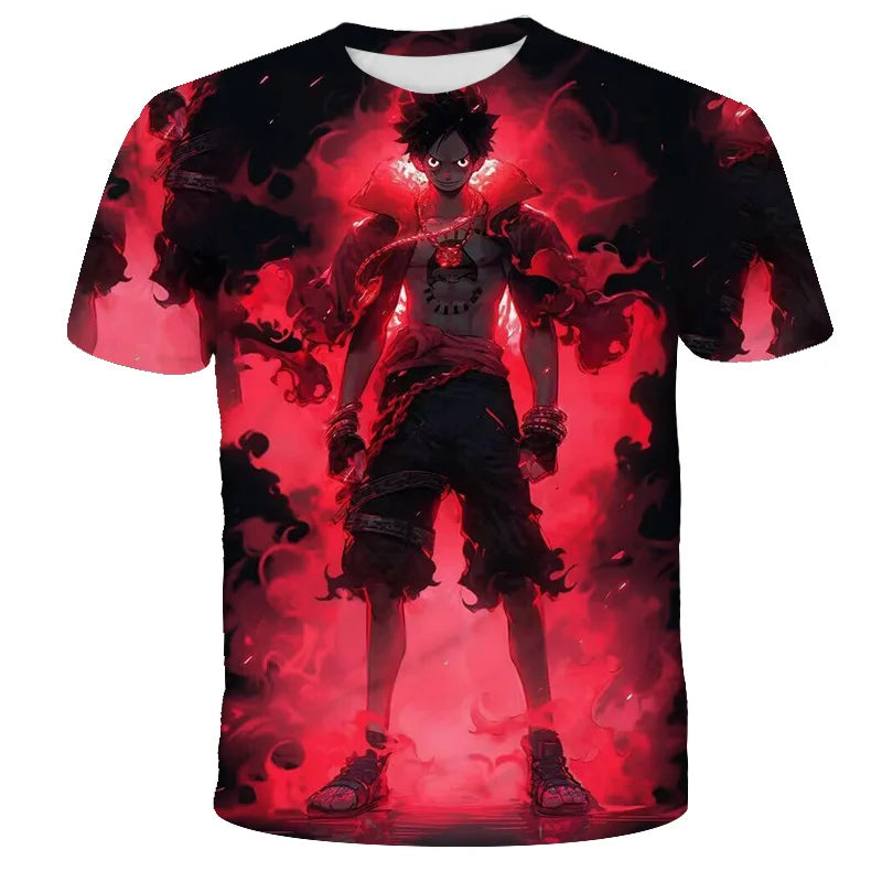 Fashion Kid Anime One Piece Luffy T-Shirt - Image 18