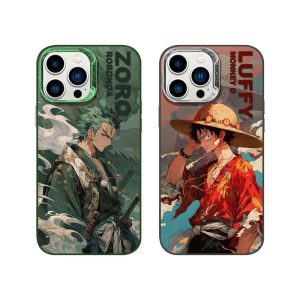 Luffy Hat & Roronoa Zoro Plating Anime Phone Case