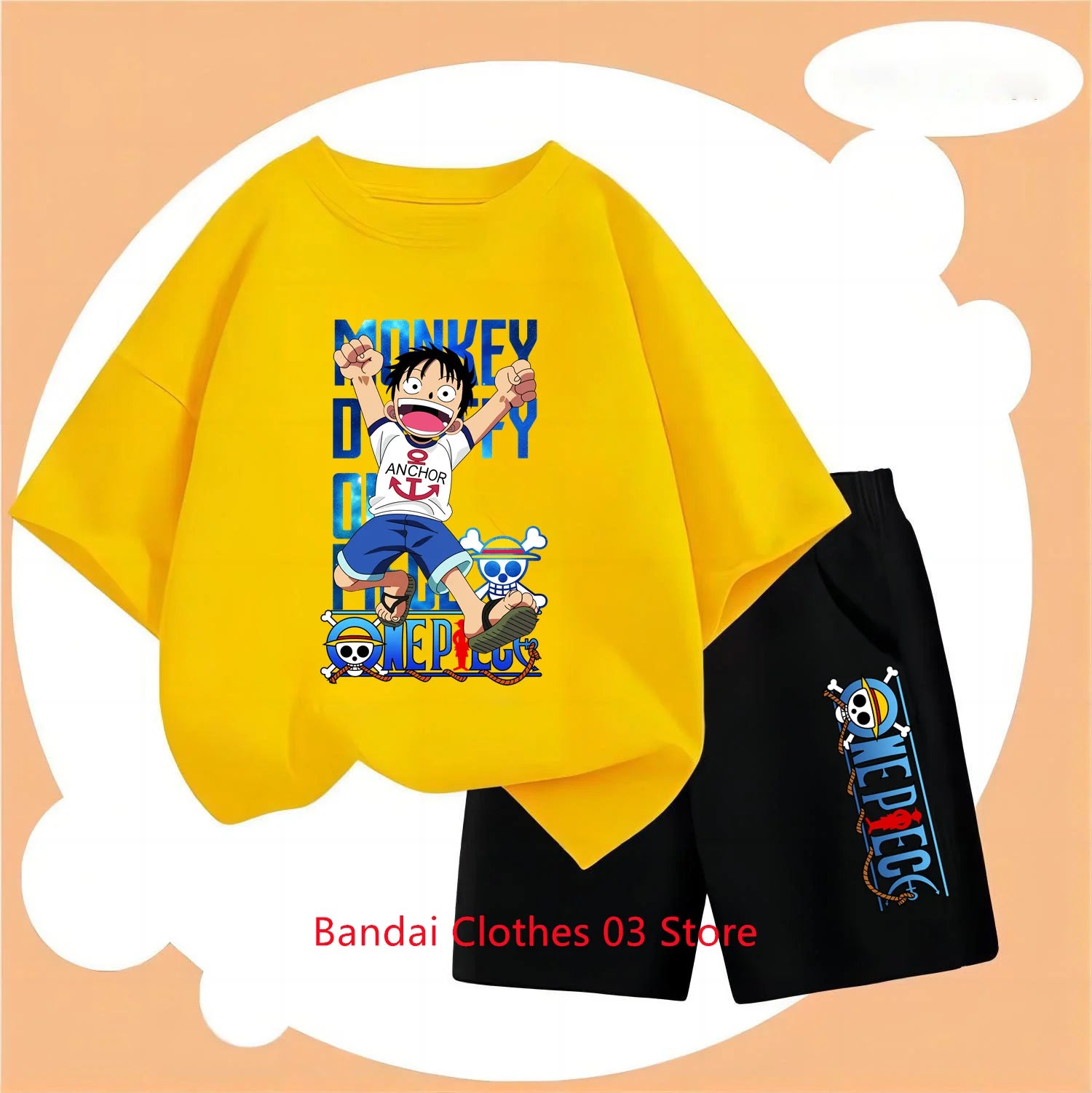 Children’s 2D One Piece T-Shirt & Pants Set - Image 2