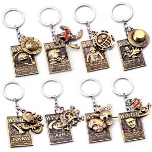 Anime One Piece Wanted Poster Keychains