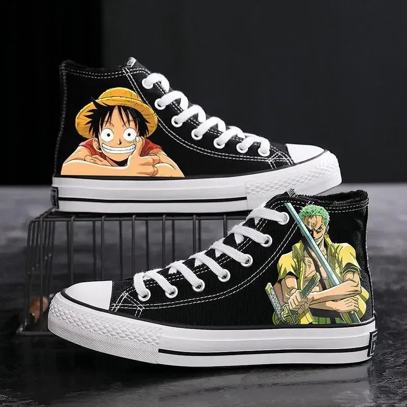 Anime One Piece Luffy Sauron High-Top Canvas Shoes - Image 8
