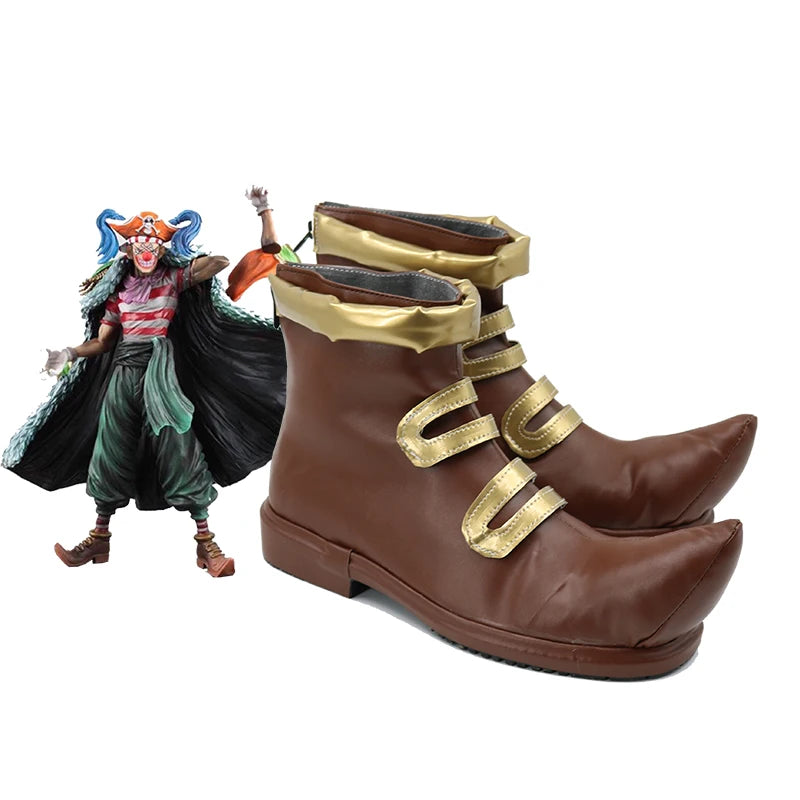 Anime One Piece Clown Buggy Cosplay Boots - Image 8