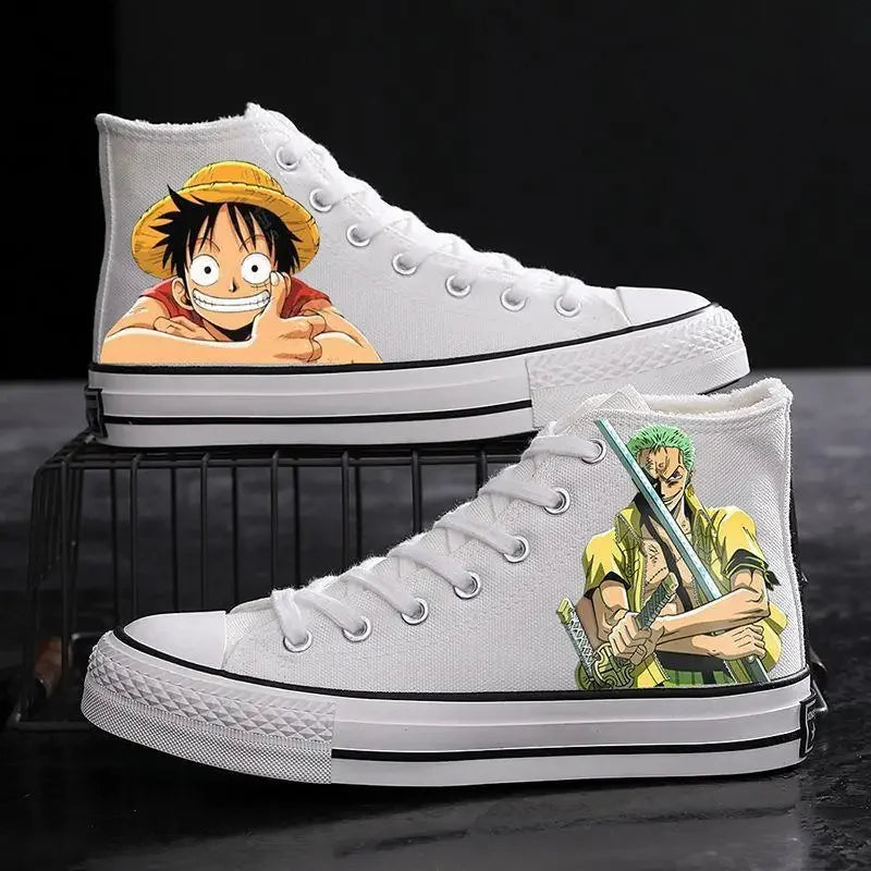 Anime One Piece Luffy Sauron High-Top Canvas Shoes - Image 12