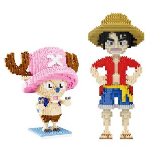 Anime One Piece Luffy Building Blocks DIY Mini Bricks