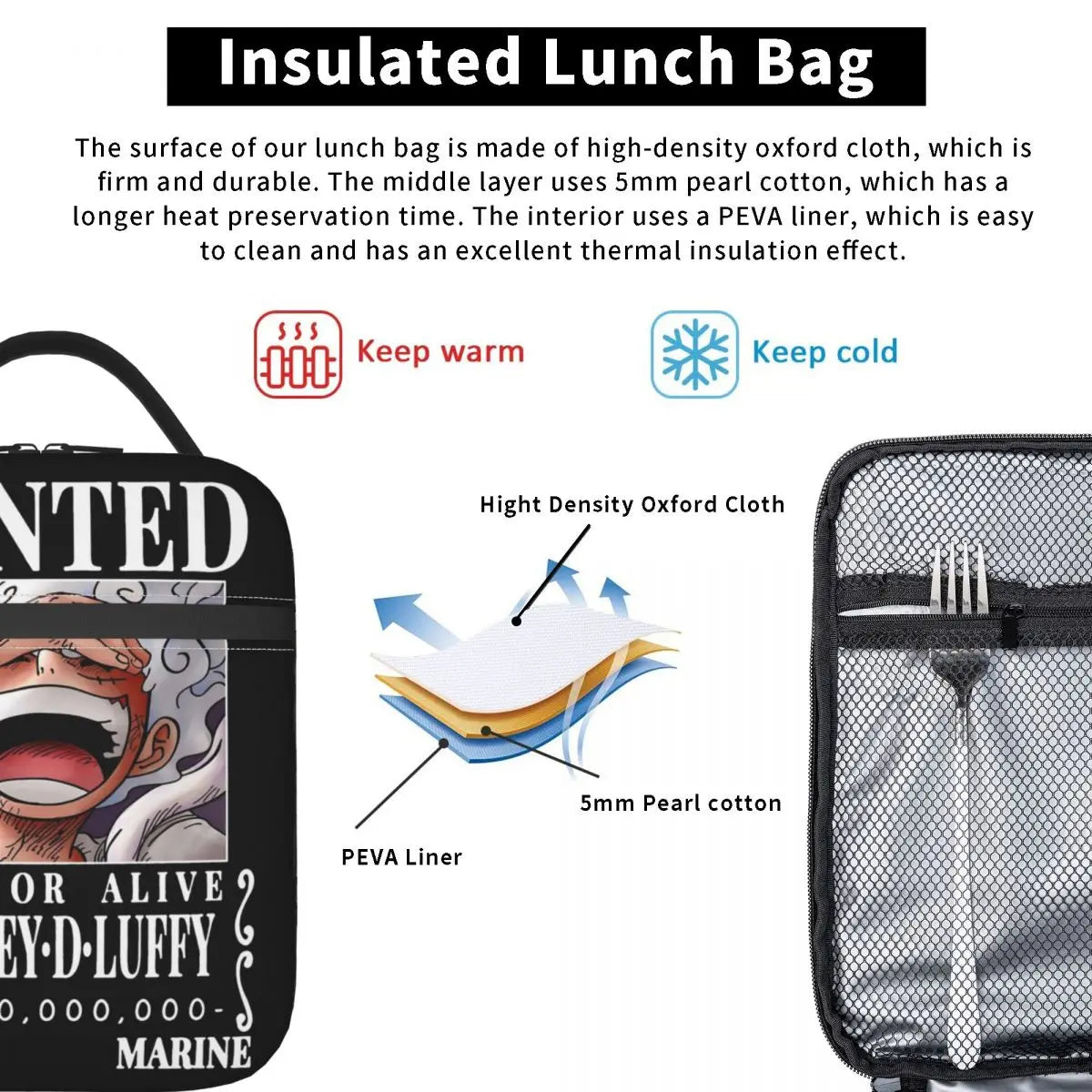 Luffy Insulated Lunch Bag - Image 5