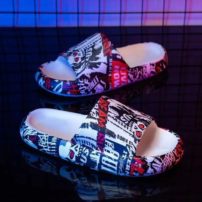 Luffy One Piece Cartoon Animation Thick-Soled Slippers - Image 3