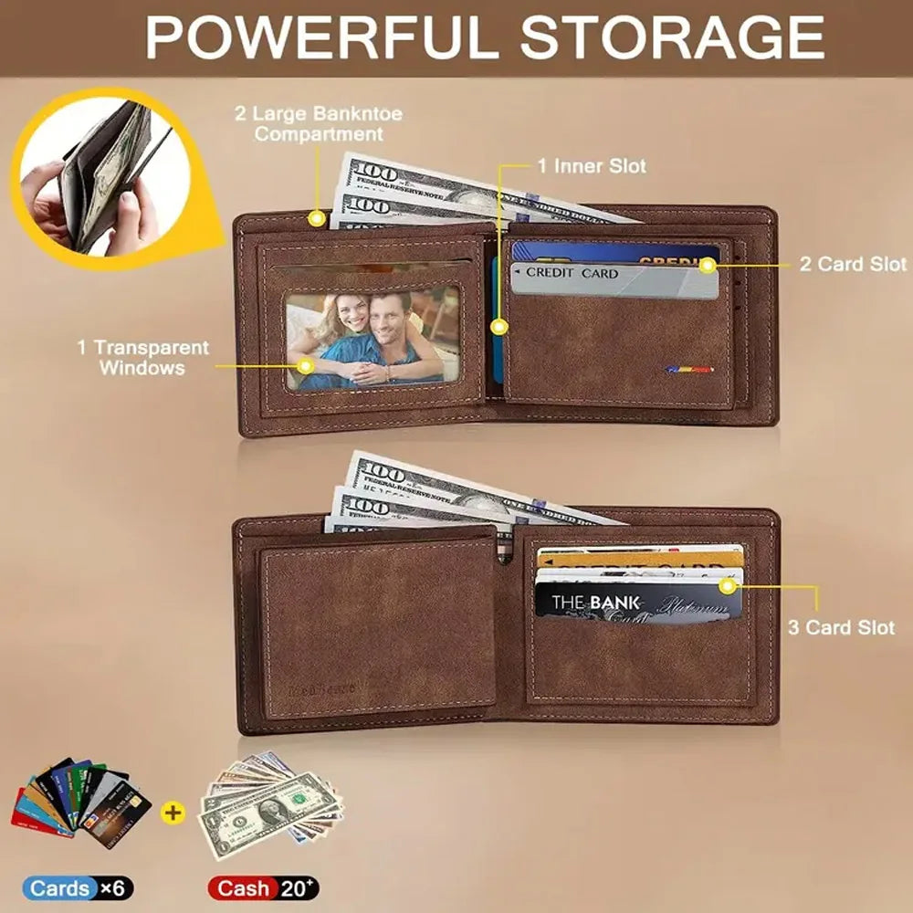 Customized Name Engraving Men’s Wallet - Image 3