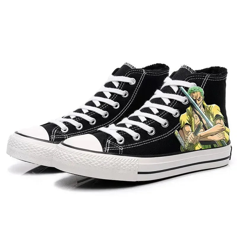 Anime One Piece Luffy Sauron High-Top Canvas Shoes - Image 3