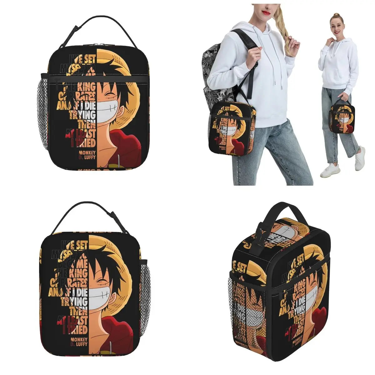 Monkey D. Luffy Quotes One Piece Thermal Insulated Lunch Bag - Image 3