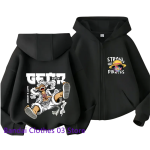 Anime New One Piece Kids Zipper Hoodie – Cartoon Luffy Print Autumn/Winter Sweatshirt