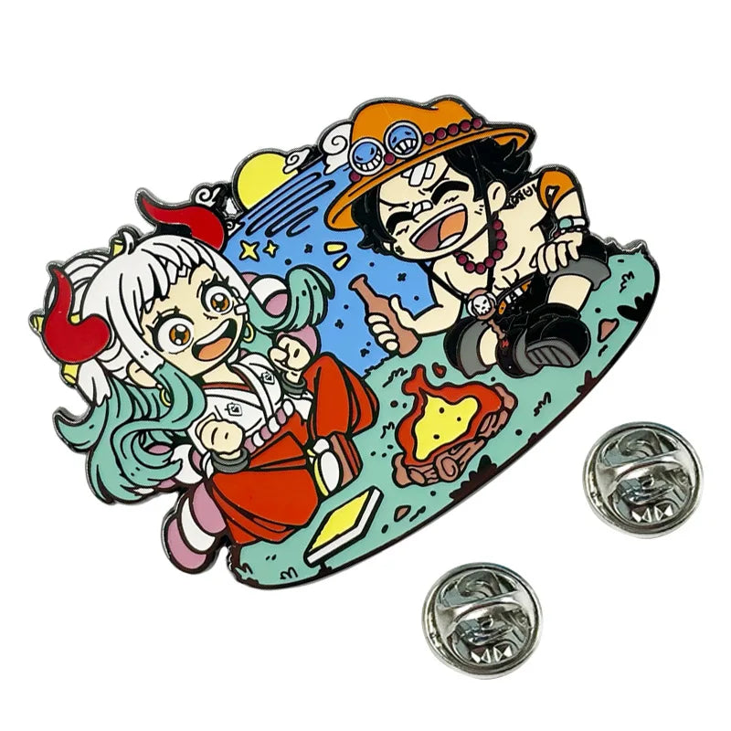 Anime One Piece Portgas·D· Ace Enamel Pins - Image 3