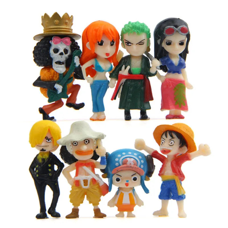 8pcs/set Anime One Piece Cute Action Figure Toy - Image 3