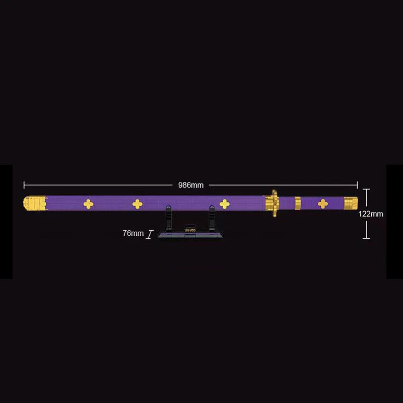 936PCS Anime Roronoa Zoro Sword Model Building Blocks - Image 7